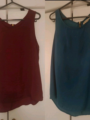 Stradivarius blouses like new, pack of 2, burgundy and green
