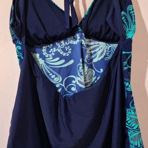 Swimwear top new, size XXL 58/60, blue and turquoise
