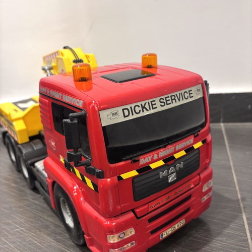 Dickie toy truck day and night service with crane, 55 cm
