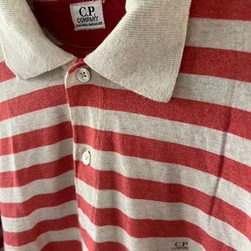 C.P Company Polo Shirt Men Striped Size L Like New