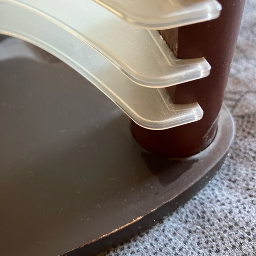 CD case used, made of wood and plastic