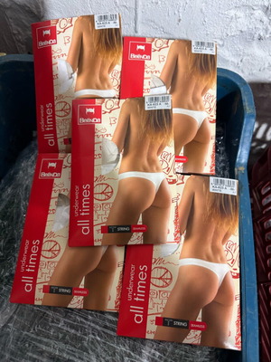 String underwear set of 5, white, size M, new