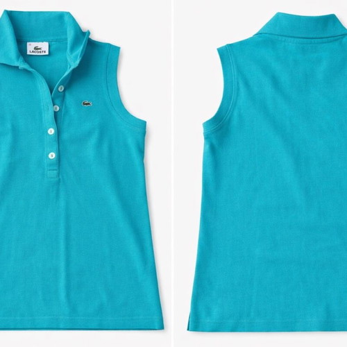 Lacoste sleeveless turquoise top, size medium