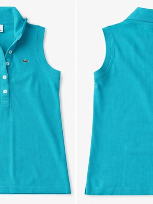 Lacoste sleeveless turquoise top, size medium