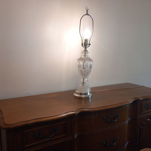 Vintage glass table lamp used