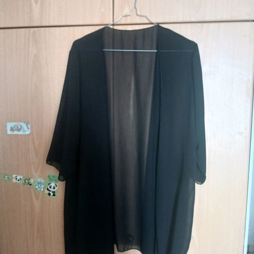 Transparent shirt black like new, one size loose fit