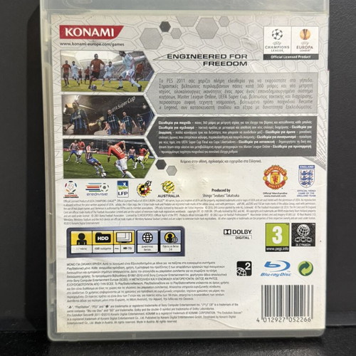 Pro Evolution Soccer 2011 PS3 game used