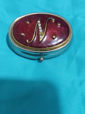 Vintage Greggio Silver Plated Pill Box used