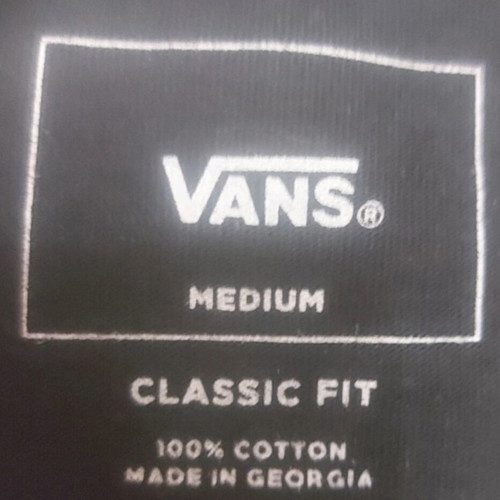 Vans long-sleeve shirt black, like new, size M
