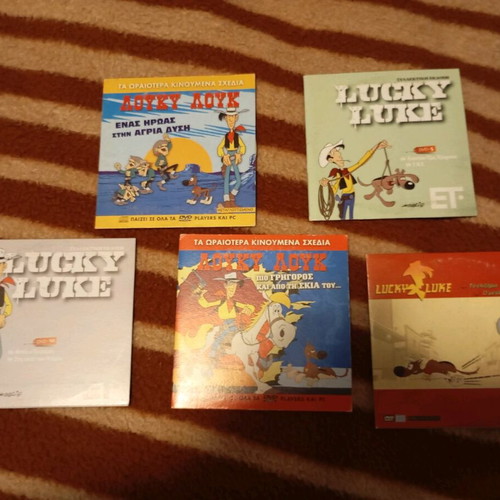 Λούκυ Λουκ 5 DVD σαν καινούργια με ιστορίες του ήρωα