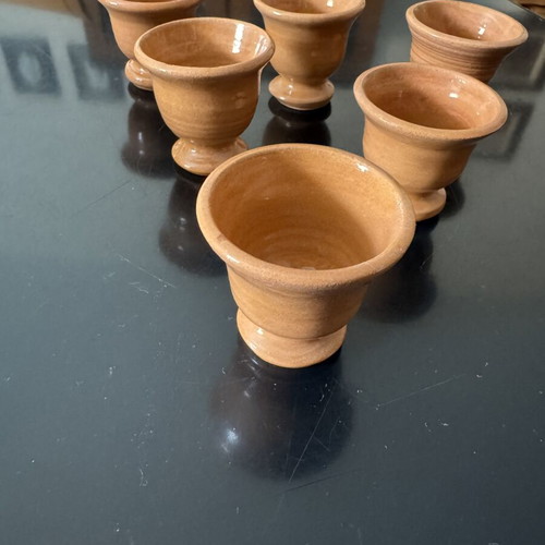 Clay raki shot glasses set of 6 new handmade