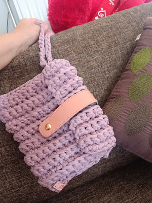 Small handmade handbag, lightly used, fits phone and wallet