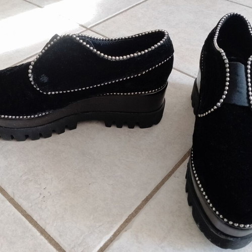 Fred platform moccasins black size 39 used