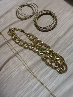 Bracelets used and necklace
