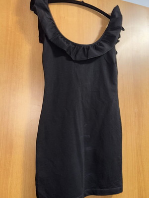 Anel black mini backless dress