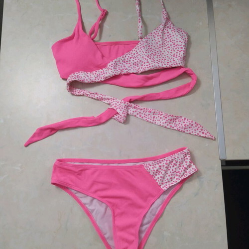 Pink bikini swimsuit
