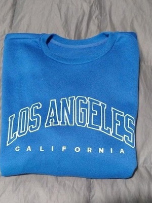 Los Angeles sweatshirt XL like new, blue, no hood
