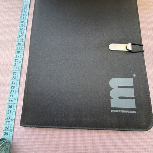 Marcus Evans A4 fabric organizer with notepad and pen