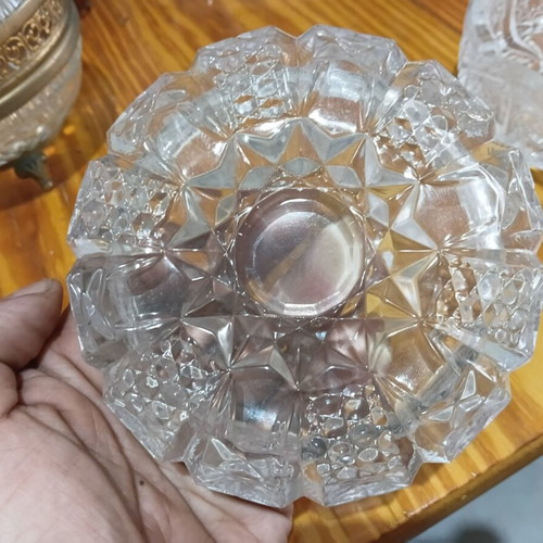 Crystal ashtrays like new, set of 2