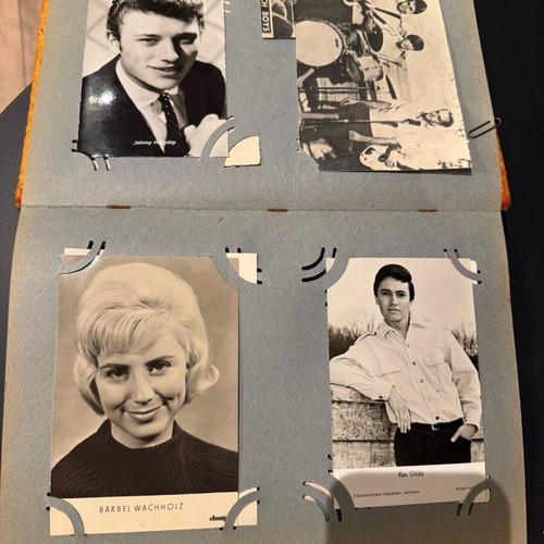 Album with collectible star photos used