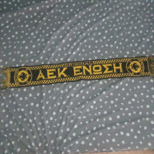 Vintage AEK Enosi collectible scarf used