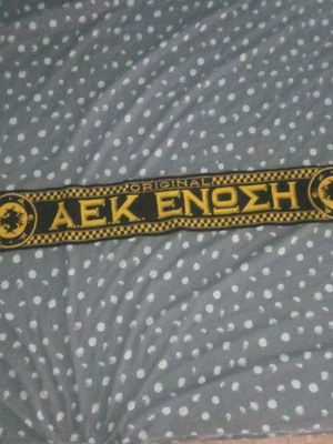 Vintage AEK Enosi collectible scarf used