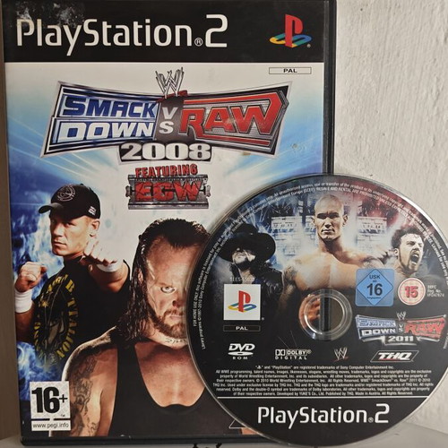 Smackdown Vs Raw 2011 PS2 game used, fighting genre