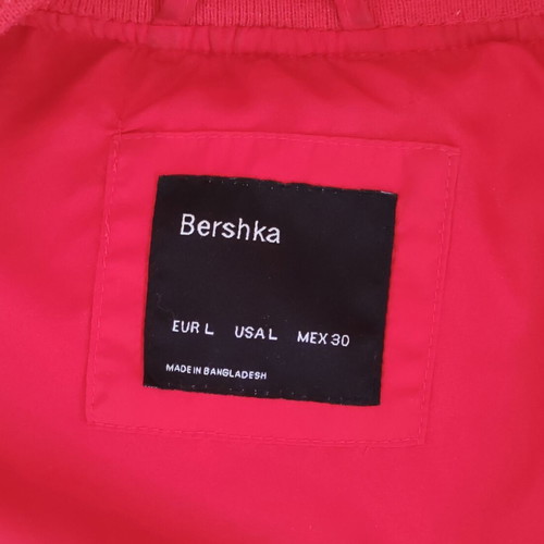 Bershka bomber lightweight summer jacket, red, size L
