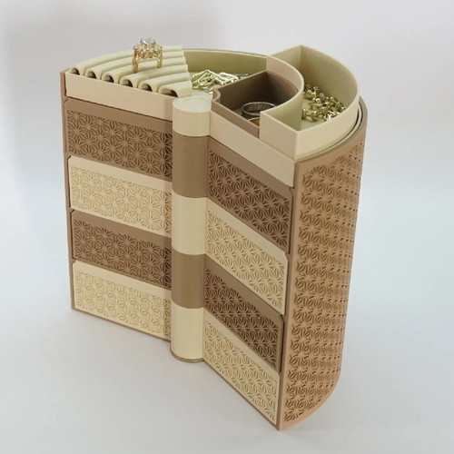 Spiral Luxe Premium Jewelry Box new, 3D printed with dual color design