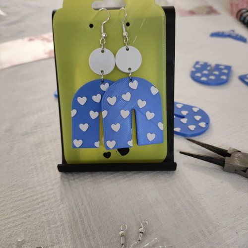 Blue Petal 3D printing earrings made to order