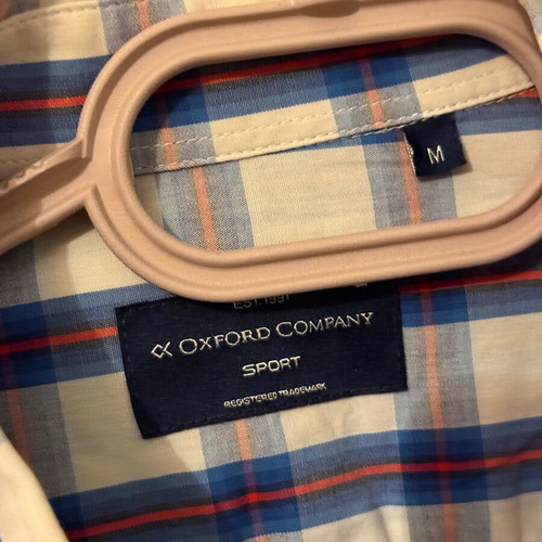 Oxford Company sport men's shirt like new, size M, white and blue