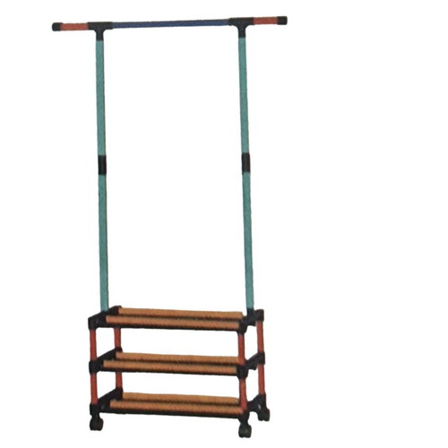 Shoe rack hanger with 3 shelves and wheels white new
