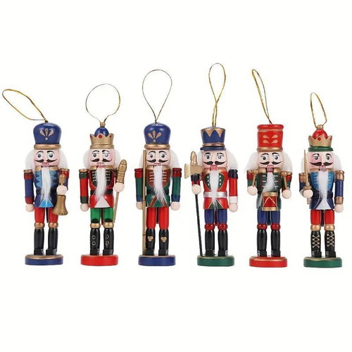 Wooden Nutcracker Soldier Hanging Ornament 8cm New