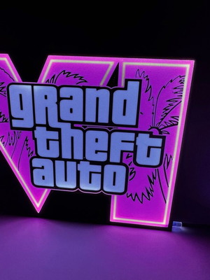 LED light box GTA V καινούργιο, διακοσμητικό gaming neon