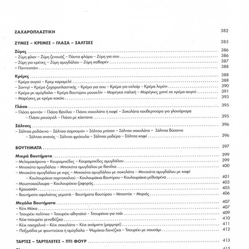 Idaniki Kouzina Zacharoplastiki cookbook used, Greek language