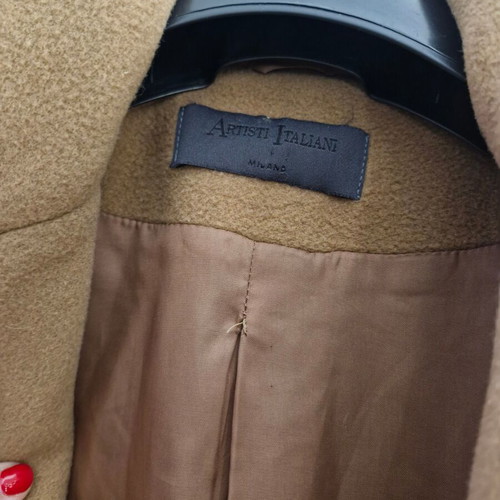 Artisti Italiani camel coat used, size XS