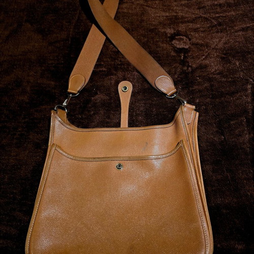 Hermes beige veau Epsom bag used crossbody