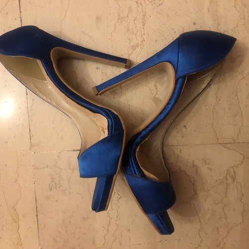Pip Toe Blue Satin Heels size 37 new, 12 cm