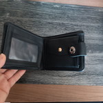 Men's leather wallet, black
