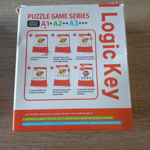 Logic Key educational logic game set, 2 levels