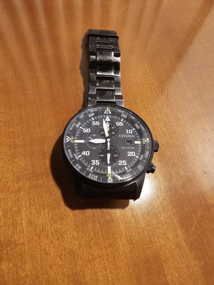 Citizen Eco-Drive wristwatch, black, men's