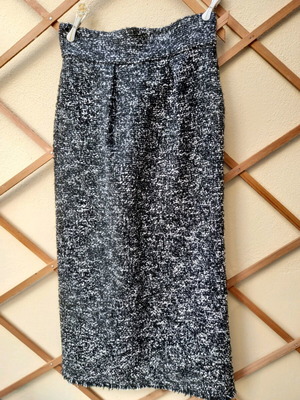 Zara skirt like new bouclé black and white size S