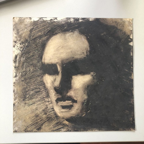 Original Handmade Charcoal Artwork Unknown Artist 23.5x24.5 cm New