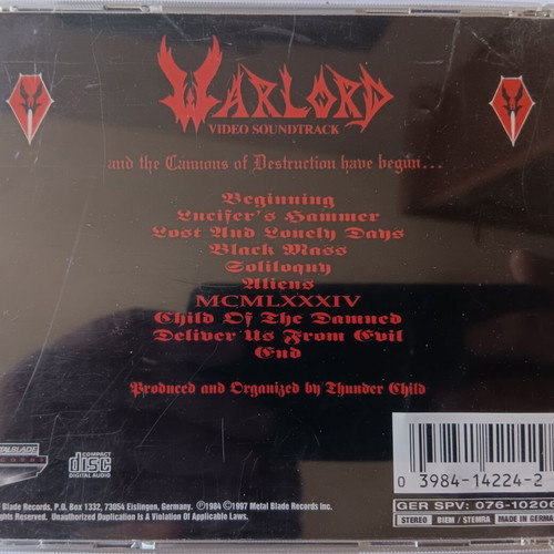 Warlord And The Cannons Of Destruction Have Begun CD used metal