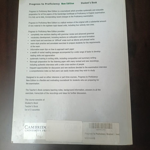 Progress to Proficiency English learning book like new
