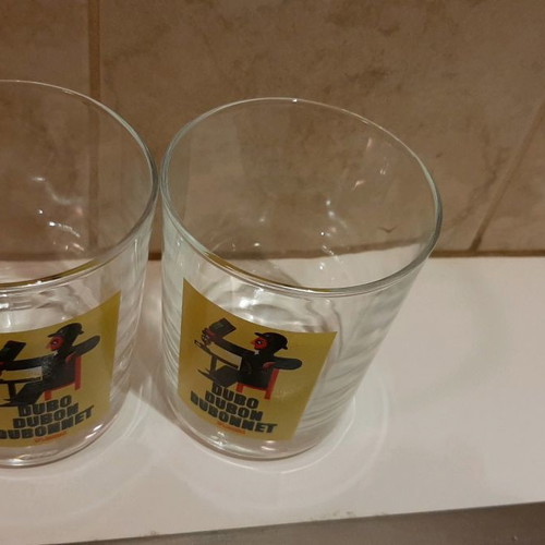 Dubbonet commemorative glasses new, set of 2 pieces