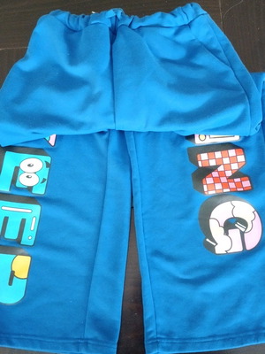 Shein sweatpants used, large size, blue multicolor