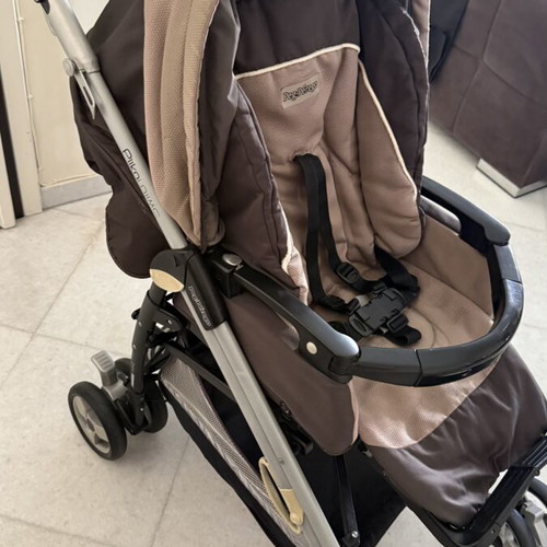 Per Perego stroller used, beige and brown with car seat