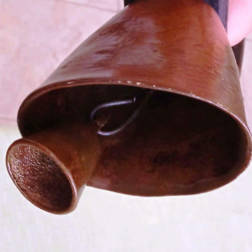 Authentic Old Kypri Bell with Leather Strap and Anti-Theft Lock like new