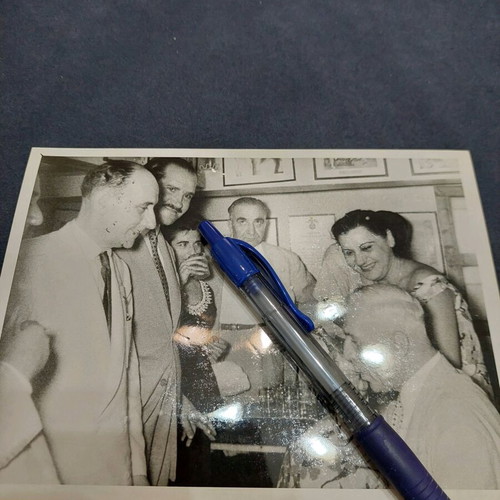 Summer 1955 Sofia Vembo at Theater with Collaborators, collectible photo like new